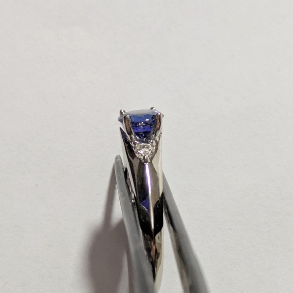 14k W Gold Scott Kay Sapphire Ring s 5. 5 - Picture 4 of 12
